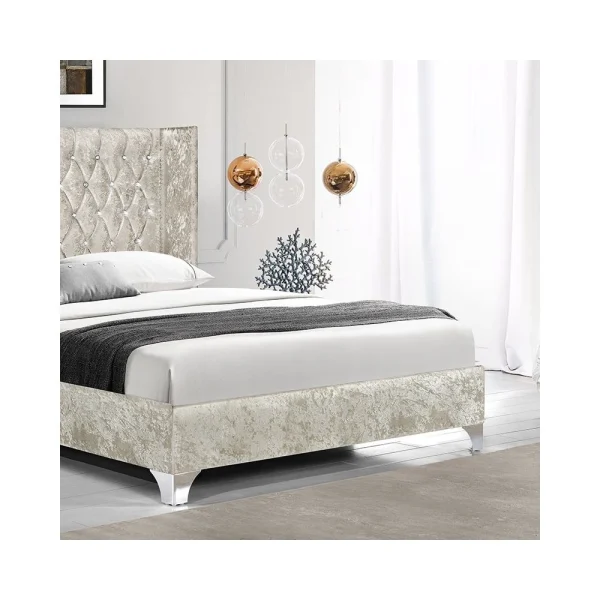 REMISE allant Meubler Design Lit Capitonné Grand Tête De Lit Focuse – Beige – 140×190 4