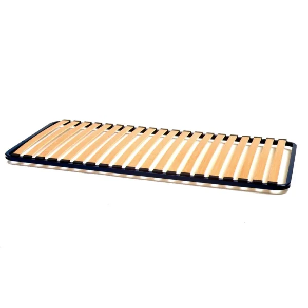 boutique en ligne Promo Matelas Sommier Cadre à Lattes Robuste 20 Lattes 140×190 3