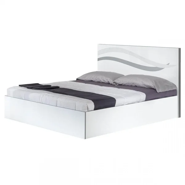 pas cher Altobuy SAVERIA BLANCHE – Lit 160x200cm Avec Tête De Lit 1