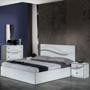 pas cher Altobuy SAVERIA BLANCHE – Lit 160x200cm Avec Tête De Lit 10