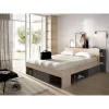 Satisfait ou Remboursé CSTORE SAX – Lit Adulte – 160×200 Cm – 3 Tiroirs + Tête De Lit Avec Rangemen… 17