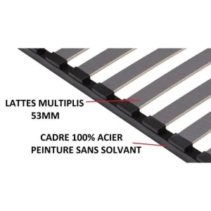 SEDAC Sommier 160×200 – 18 Lattes 53mm – Anthracite acheter en ligne 6