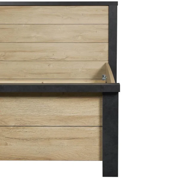 offre spéciale Altobuy SIWA – Lit 180x200cm Effet Bois Et Beton Ciré 6
