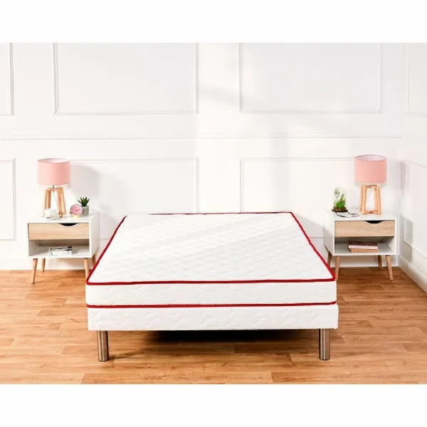 Sommier Blanc 140 X 190 Cm DREAMEA FERME Réductions 3
