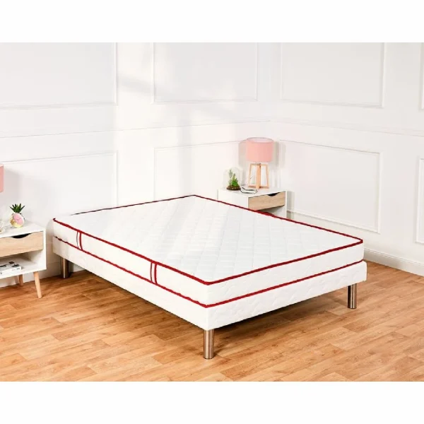 Sommier Blanc 140 X 190 Cm DREAMEA FERME Réductions 5