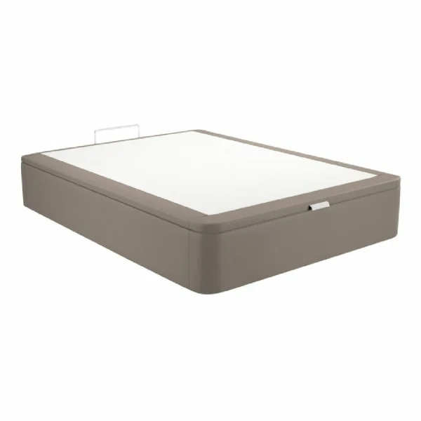 a Prix Discount Sommier Coffre 140×190 Cm DREAMEA EDITION SONNY PU Taupe 1