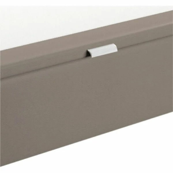 a Prix Discount Sommier Coffre 140×190 Cm DREAMEA EDITION SONNY PU Taupe 4