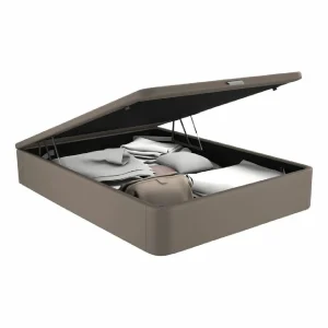 a Prix Discount Sommier Coffre 140×190 Cm DREAMEA EDITION SONNY PU Taupe 15