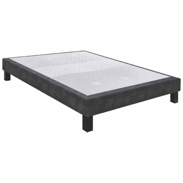Sommier Gris Nuage 140×190 Cm EPEDA BIEN-ETRE Microfibre soldes en ligne 1