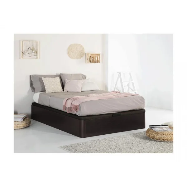 Boutique officielle Vente-unique Sommier Coffre 140 X 190 Cm – Naturel Foncé – HESTIA De DREAMEA PLAY 3