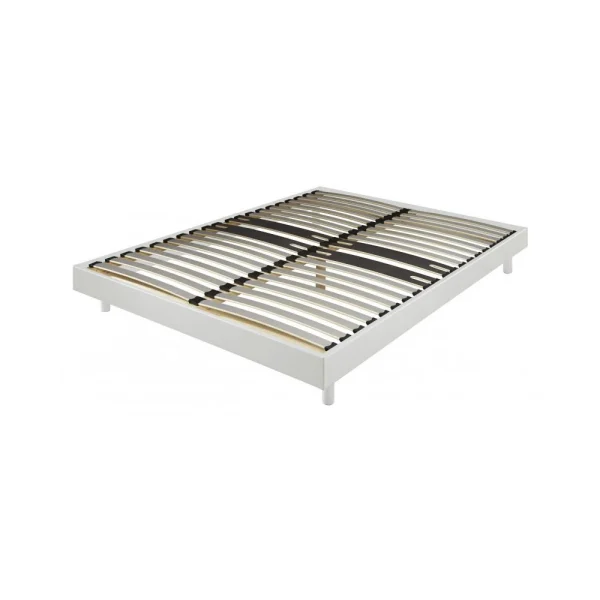 livraison la plus rapide Sommier En Kit 140×190 Cm EBAC DECOKIT Blanc 1