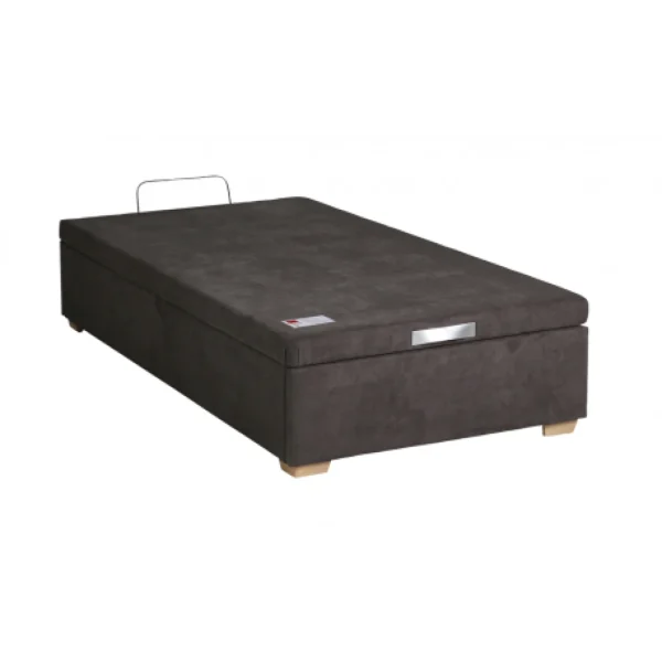 Sommier Lit Coffre Epeda HERCULE Velours Gris Béton 90×200 destockage 4