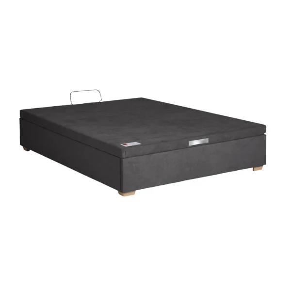 Sommier Lit Coffre Epeda HERCULE Velours Gris Béton 90×200 destockage 5