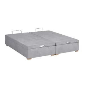 site pas cher Sommier Lit Coffre Epeda HERCULE Velours Gris Souris 140×190 8