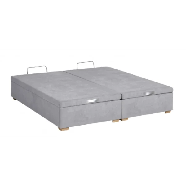 site pas cher Sommier Lit Coffre Epeda HERCULE Velours Gris Souris 140×190 3