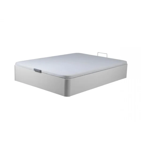 boutique en france Vente-unique Sommier Coffre 140 X 190 Cm En Simili – Blanc Mat – ONIRY De DREAMEA … 1