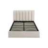 Satisfait ou Remboursé MENZZO Lit Coffre Songe + Sommier Tissu Beige 140cm 17