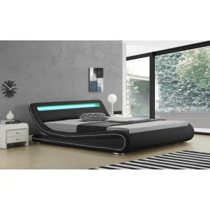 Fournier Decoration Soon Noir Liseré Blanc LED 140×190 Cm soldes en ligne 9