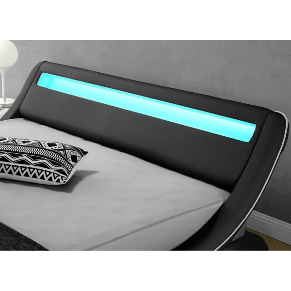 Fournier Decoration Soon Noir Liseré Blanc LED 140×190 Cm soldes en ligne 4
