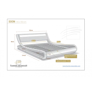 Fournier Decoration Soon Noir Liseré Blanc LED 140×190 Cm soldes en ligne 13