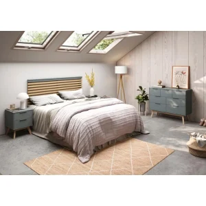 Boutique BUT Tête De Lit 160 Cm PISCO Vert Grisé Et Bois Naturel 9