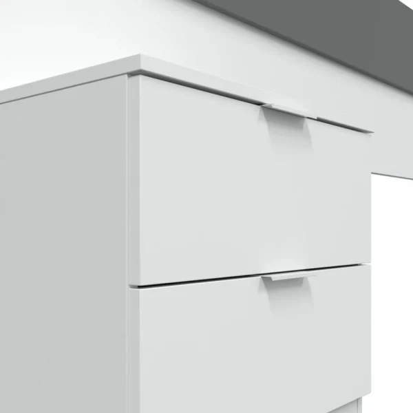 BUT Tete De Lit + 2 Chevets AYALA Blanc Et Gris Anthracite soldes luxe 5
