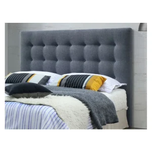 Service Clients Dédié Vente-unique Tête De Lit Capitonnée FRANCESCO – 160 Cm – Tissu – Gris 7