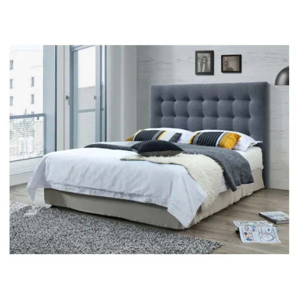 Service Clients Dédié Vente-unique Tête De Lit Capitonnée FRANCESCO – 160 Cm – Tissu – Gris 4