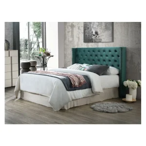 Vente-unique Tête De Lit Capitonnée MASSIMO – Velours – 170cm – Vert émeraude mode 9