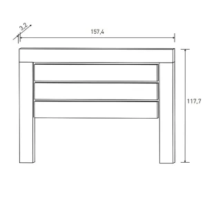 Pegane Tête De Lit Avec Pieds Coloris Coloris Chêne, Graphite – Longueur 15… le grand escompte 7