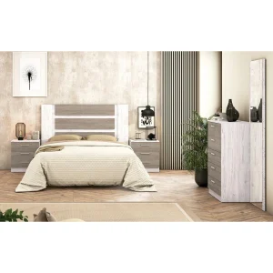 soldes de Noël Pegane Tête De Lit Avec Pieds Coloris Pin Andersen, Pin Gris – Longueur 160 … 9