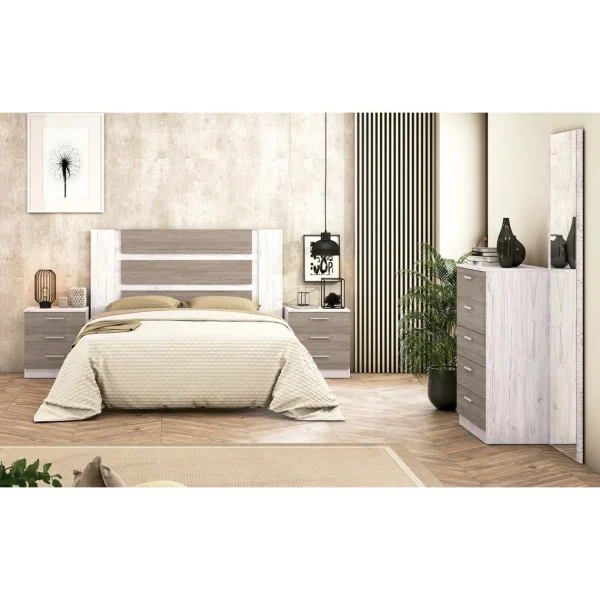 soldes de Noël Pegane Tête De Lit Avec Pieds Coloris Pin Andersen, Pin Gris – Longueur 160 … 4