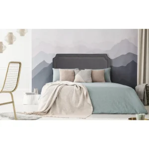 MENZZO Tête De Lit Avec Port USB Milana 160cm Tissu Gris à prix imbattables 9