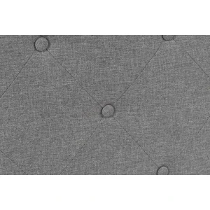 aux meilleurs prix Pegane Tête De Lit Capitonné En Polyester / Bois D’hévéa Coloris Gris – L… 8