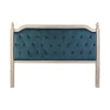 offre spéciale Pegane Tête De Lit Capitonnée En Bois D’hévéa Et Lin Coloris Turquoise / … 19