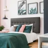 vente pas cher en ligne Bellecour Tête De Lit Capitonnée Grise 90×60 Cm 17