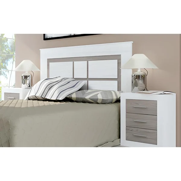 Retour Gratuit Pegane Tête De Lit Coloris Avec Pieds Coloris Pin Andersen, Pin Gris – Longu… 4