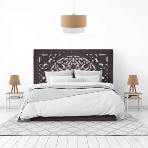 Paris Prix Tête De Lit En Bois Sculpté Simana 160cm Wengé shopping pas cher 6