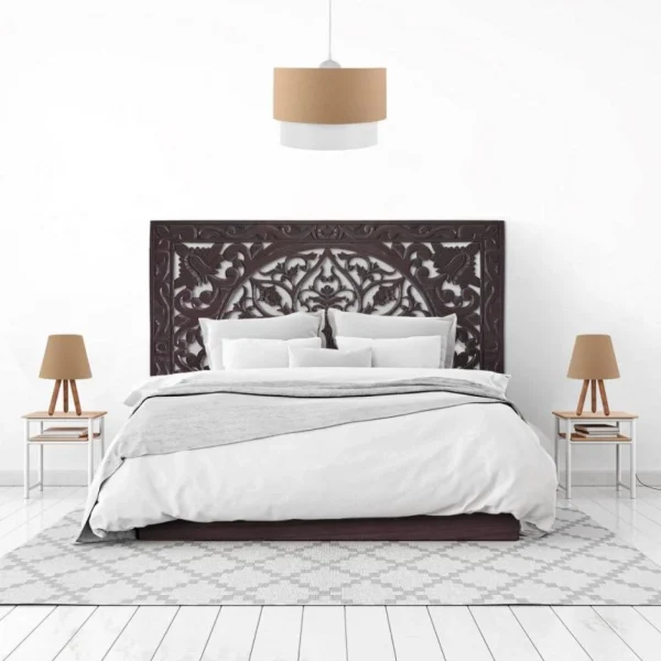 Paris Prix Tête De Lit En Bois Sculpté Simana 160cm Wengé shopping pas cher 3