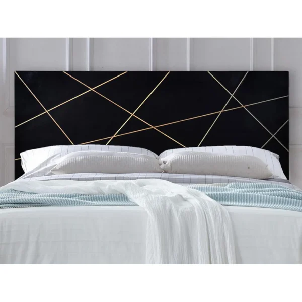 économies garanties Vente-unique Tête De Lit Art Déco MANGAIA – 170 Cm – Bois De Manguier – Noir Et D… 3