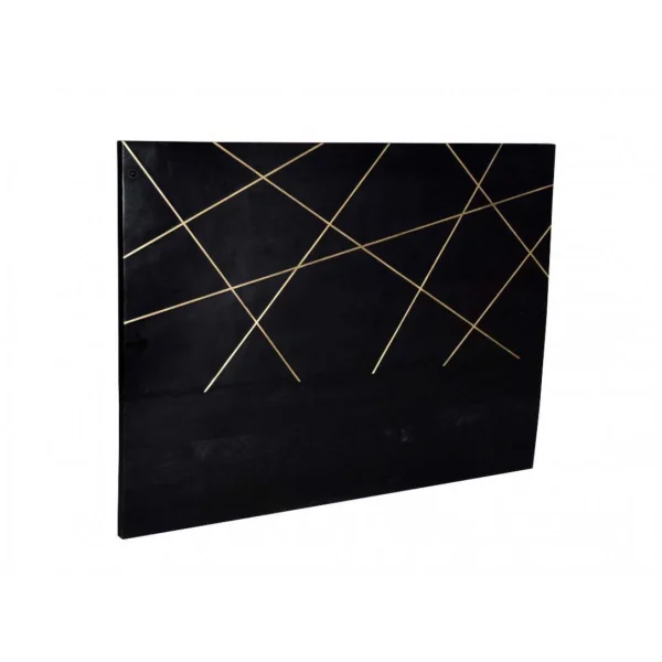 économies garanties Vente-unique Tête De Lit Art Déco MANGAIA – 170 Cm – Bois De Manguier – Noir Et D… 5