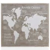 Satisfait ou Remboursé Tousmesmeubles Tête De Lit Mappemonde 110 Cm Bois/Blanc – AMBER 16