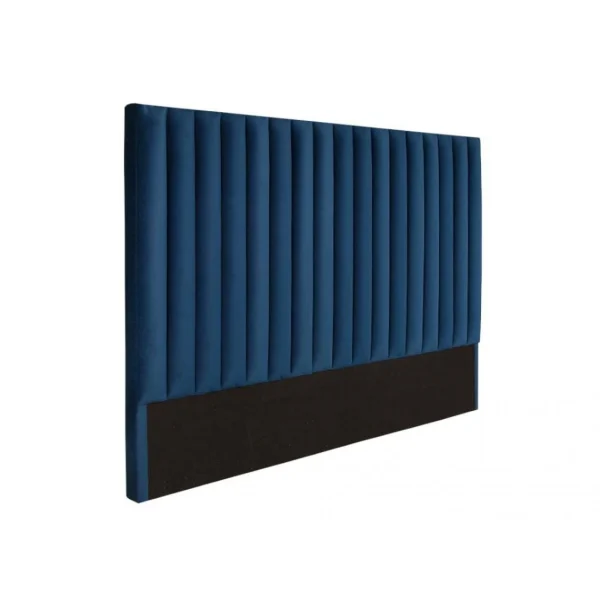 boutiqued en ligne Vente-unique Tête De Lit Coutures Verticales SARAH – 170 Cm – Velours – Bleu Nuit 6