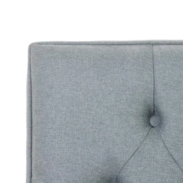 Tousmesmeubles Tête De Lit Tapissée 155 Cm Bois/Tissu Gris Bleu – PINADA boutiqued pas cher 4