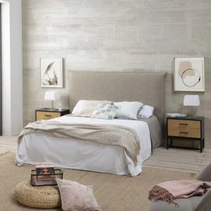 mode pas cher Tousmesmeubles Tête De Lit Tapissée 160 Cm Gris Argent – ALOM 9