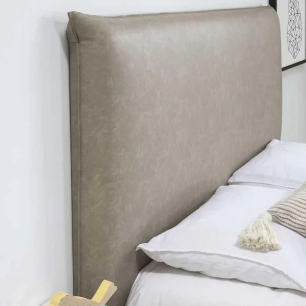 mode pas cher Tousmesmeubles Tête De Lit Tapissée 160 Cm Gris Argent – ALOM 5