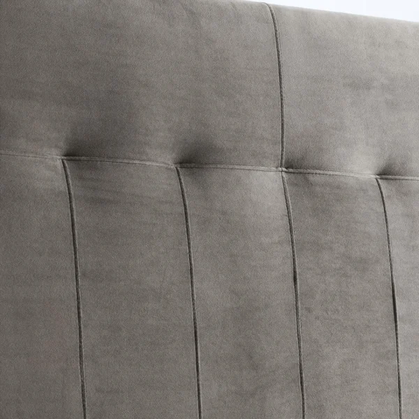 VS VENTA-STOCK Tête De Lit Tapissée 160×100 Cm Gris, Velours, Pieds En Bois Meilleur Prix 4