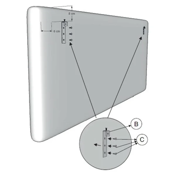 VS VENTA-STOCK Tête De Lit Tapissée 160×100 Cm Gris, Velours, Pieds En Bois Meilleur Prix 6