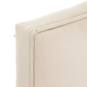 Tousmesmeubles Tête De Lit Tapissée 185 Cm Bois/Tissu Crème – PINADA Top ventes 11