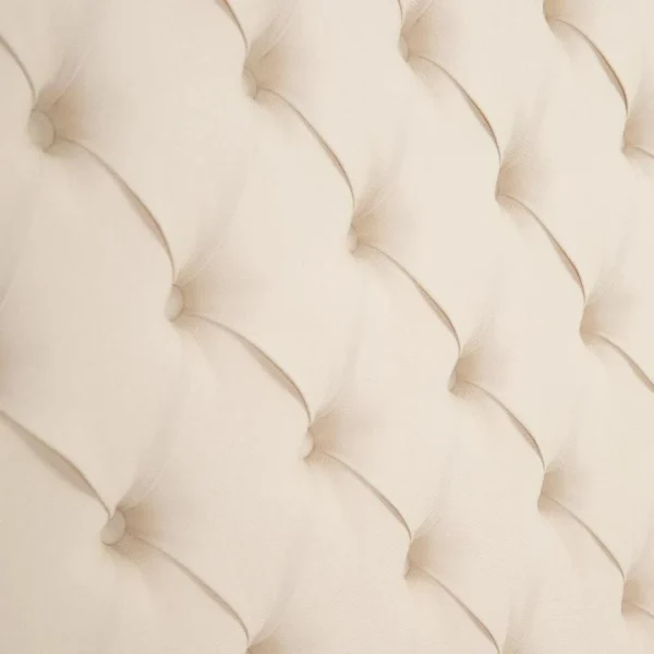 Tousmesmeubles Tête De Lit Tapissée 185 Cm Bois/Tissu Crème – PINADA Top ventes 6
